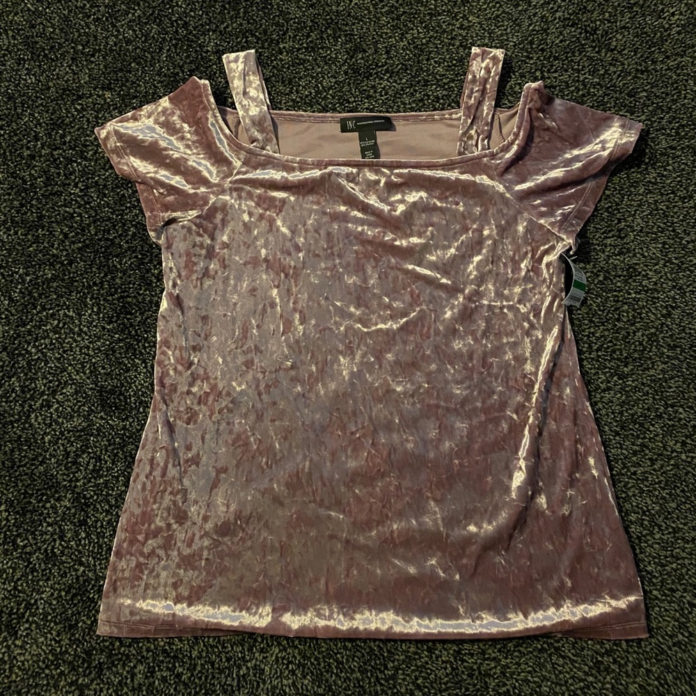 Pink sued blouse